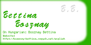 bettina bosznay business card